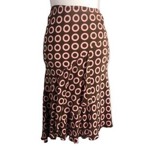 Schlumberger Vintage Silk Asymmetrical Ruffled Round Circle Skirt